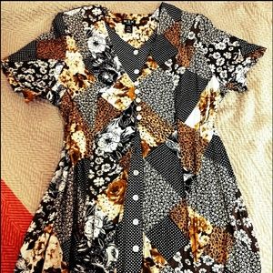 Patchwork Pattern Dress